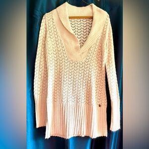 DKNY Elegant Cream Cowl Neck Sweater